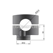 Vparts Kormány adapter / tartó 28.6mm, fekete
