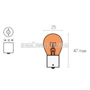Vparts Irányjelző izzó narancssárga PY21W BAU15s 12V 21W