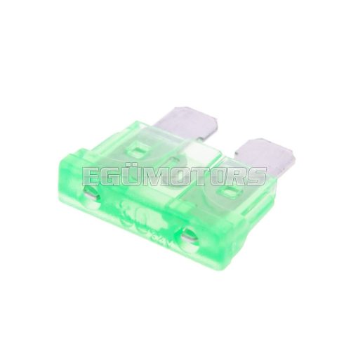 blade fuse flat 19.2mm 30A green in color