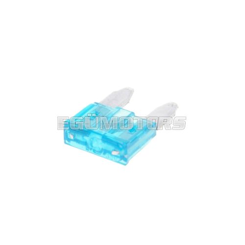 mini blade fuse flat 11.1mm 15A blue in color