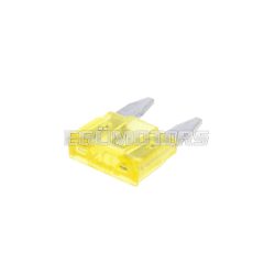 mini blade fuse flat 11.1mm 20A yellow in color