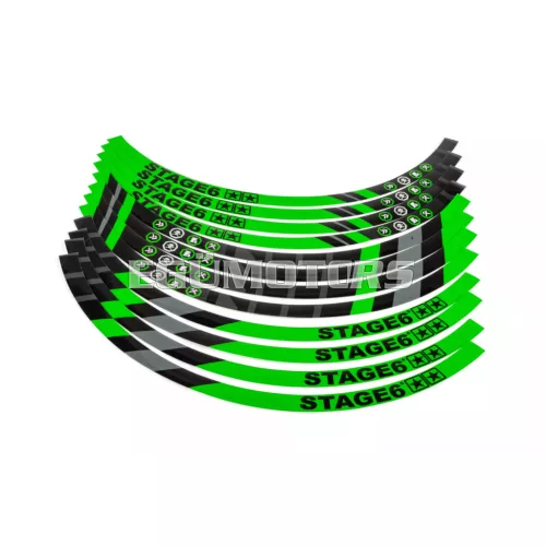Stage6 felni matrica készlet robogóhoz 10" zöld