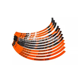   Stage6 felni matrica készlet 13" narancssárga / fekete