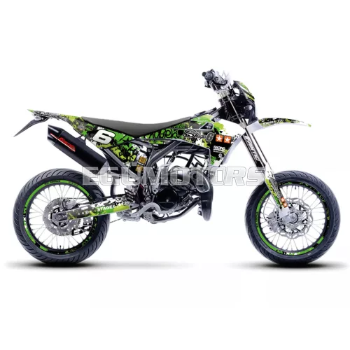 Stage6 grafikai szett Fantic XM 50 (2017-2022) zöld / fekete