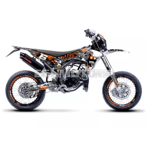 Stage6 grafikai szett Fantic XM 50 (2017-2022) narancssárga / fehér