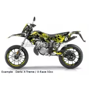 Stage6 üléshuzat teljes borítású sárga / fekete, Derbi Xtreme (2011-2017)