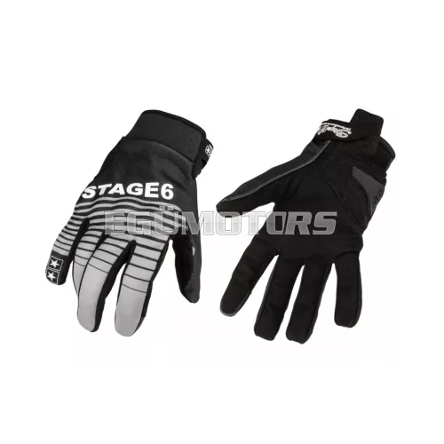 Stage6 Street motoros kesztyű fekete / szürke, M