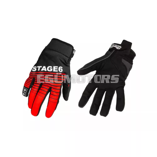 Stage6 Street motoros kesztyű piros / fekete, XL