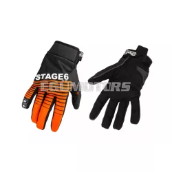 Stage6 Street motoros kesztyű narancssárga / fekete, S