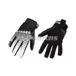 Stage6 Street motoros kesztyű fehér / fekete, XL