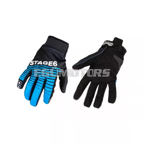 Stage6 Street motoros kesztyű kék / fekete, S