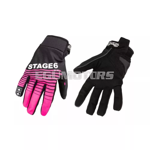 Stage6 Street motoros kesztyű pink / fekete, XL