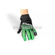 Stage6 Street motoros kesztyű zöld / fekete, M