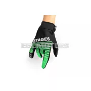Stage6 Street motoros kesztyű zöld / fekete, S