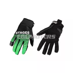 Stage6 Street motoros kesztyű zöld / fekete, XL