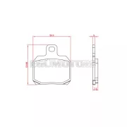 Stage6 Sport hátsó fékbetét, Peugeot Speedfight 3, 4