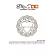 Stage6 Wave hátsó féktárcsa 180mm, Derbi / Peugeot / Rieju