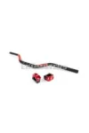 MX Handlebar 28mm + Clamps Stage6 Red