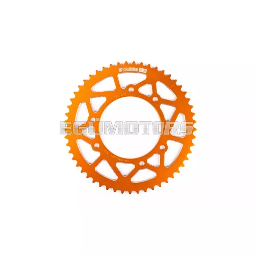 Stage6 hátsó lánckerék 53 fog - 420 alumínium CNC, narancssárga, Derbi DRD Pro