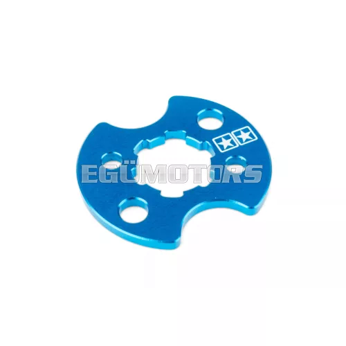 Stage6 első lánckerék rögzítőlemez kék, Derbi