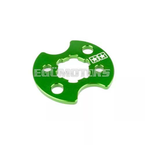 Stage6 első lánckerék rögzítőlemez zöld, Derbi