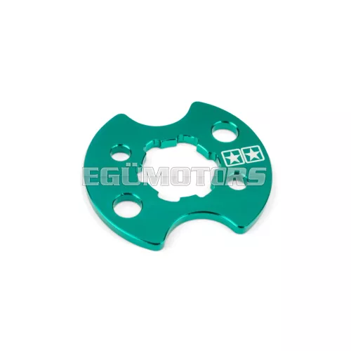 Stage6 első lánckerék rögzítőlemez türkiz, Derbi