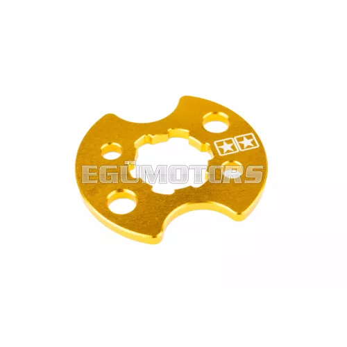 Stage6 első lánckerék rögzítőlemez sárga, Derbi