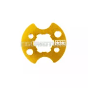 Stage6 első lánckerék rögzítőlemez sárga, Derbi