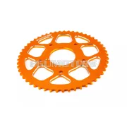 Stage6 lánckészlet 13x53 - 420 alumínium CNC, narancssárga, Peugeot / Rieju