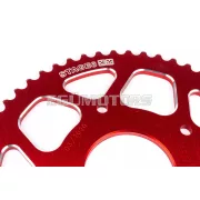 Stage6 lánckészlet 13x53 - 420 alumínium CNC, piros, Peugeot / Motorhispania