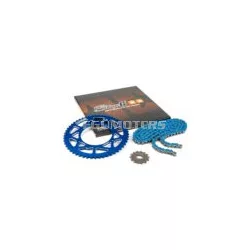 Chain Kit 14x53 - 420 Stage6 aluminium CNC blue Rieju MRT