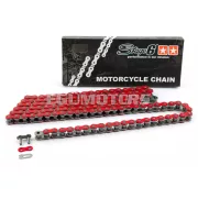 Stage6 lánckészlet 14x53 - 420 alumínium CNC, piros, Rieju MRT