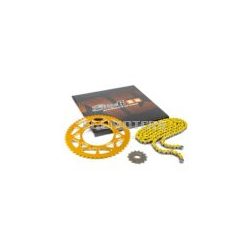 Chain Kit 14x53 - 420 Stage6 aluminium CNC yellow Rieju MRT