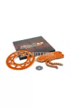 Stage6 lánckészlet 13x53 - 420 alumínium CNC, narancs, Derbi DRD Pro