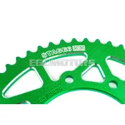 Stage6 lánckészlet 14x53 - 420 alumínium CNC, zöld, Derbi DRD Pro