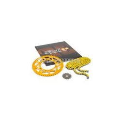   Chain Kit 14x53 - 420 Stage6 aluminium CNC yellow Derbi DRD Pro