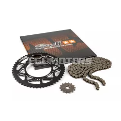   Stage6 lánckészlet 13x53 - 420 alumínium CNC, fekete, Derbi Senda X-treme