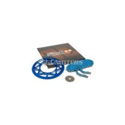   Chain Kit 13x53 - 420 Stage6 aluminium CNC blue Derbi Senda X-treme