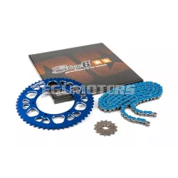   Stage6 lánckészlet 13x53 - 420 alumínium CNC, kék, Aprilia SX 50