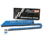 Stage6 lánckészlet 14x53 - 420 alumínium CNC, kék, Aprilia SX 50