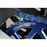 Stage6 lánckészlet 14x53 - 420 alumínium CNC, kék, Aprilia SX 50
