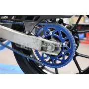Stage6 lánckészlet 14x53 - 420 alumínium CNC, kék, Aprilia SX 50