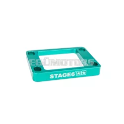 Reed Valve Spacer 5° incline AM6 / Derbi Stage6 turquoise