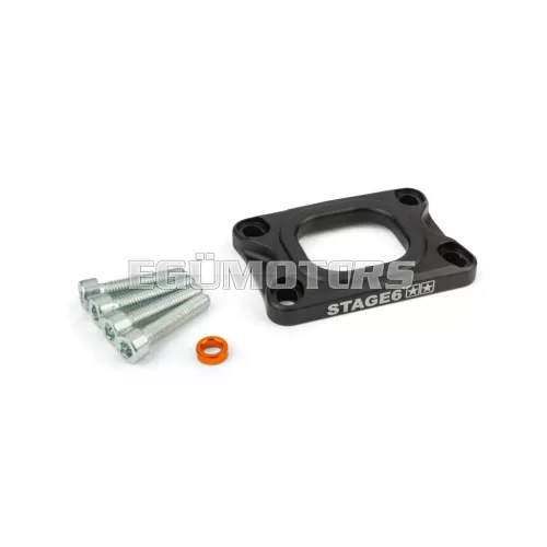 Base Plate intake manifold Stage6 360° AM6 / Derbi black