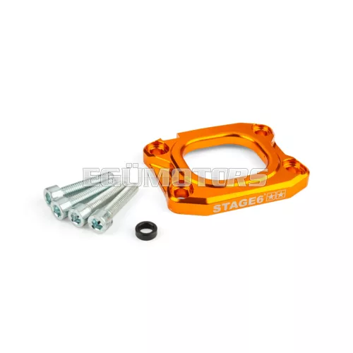 Base Plate intake manifold Stage6 360° d.40mm AM6 / Derbi orange