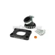 Intake Manifold Stage6 360° AM6 / Derbi black for Dellorto / CP