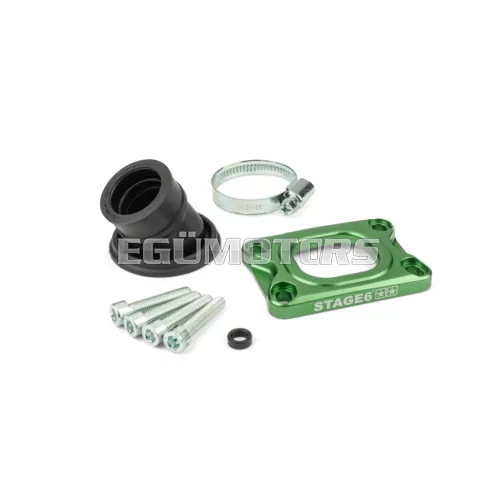 Intake Manifold Stage6 360° AM6 / Derbi green for Dellorto / CP