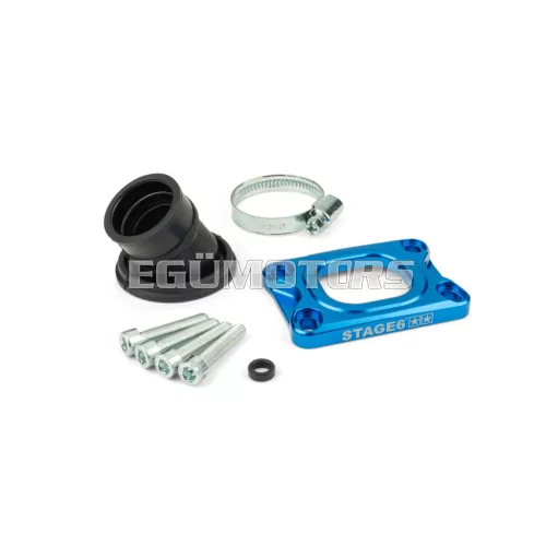 Intake Manifold Stage6 360° AM6 / Derbi blue for CP Evolution