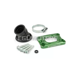   Intake Manifold Stage6 360° AM6 / Derbi green for CP Evolution