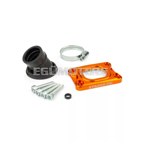 Intake Manifold Stage6 360° AM6 / Derbi orange for CP Evolution
